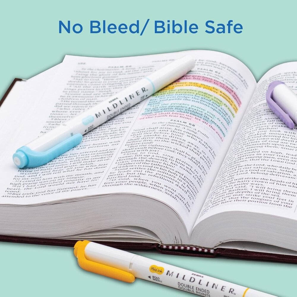 Mildliner Dual-Tip Highlighter Marker Set, Broad and Fine Point Tips, No Bleed, - Picture 8 of 9